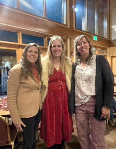 Photo by DeAnne Gallegos Silverton Mayor Dayna Kranker, Anne Izard, and Sarah Mordecai enjoyed the Candidates night evening at Kendall together