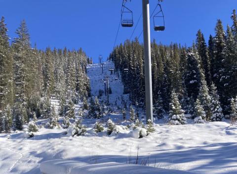 Photo by Hillary Cable3 Silverton Mountain Staff have been going to the ski area every day to start preparing for ski season. This is the Silverton Mountain chairlift with fresh snow from the last storm