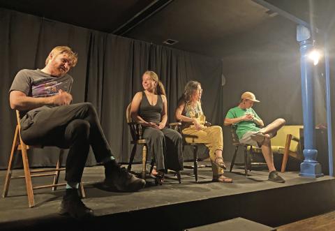 A Theater Group getting ready for their upcoming events Photo by Nate Smith