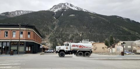 SSJVD cleaned the street to prepare for summer season and the Ironhorse Bicycle Classic Race photo by Jim Harper