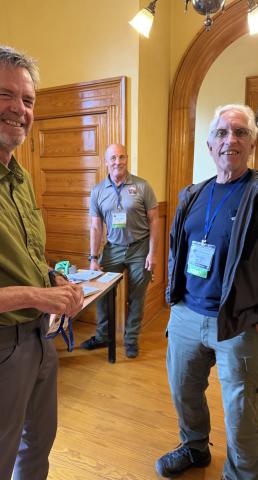 Jim Donvan, Michael Burton, and Jay Lantz at the MMS on Saturday photo by DeAnne Gallegos