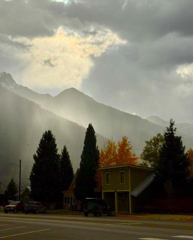 The storms bring dramatic scenes 
