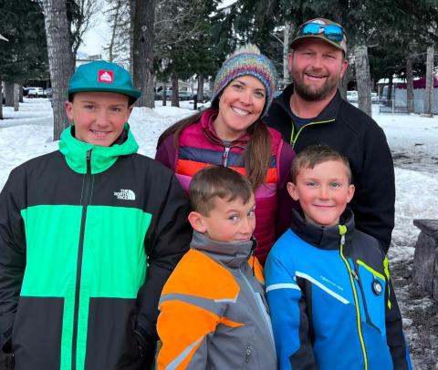 The Kranker family enjoys winter sport. Photo credit Dayna Kranker