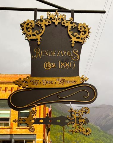 Photo by Katherine Quintana The Rendezvous Circa 1880 restaurant is now open for dinners starting at 6 pm. Located on the side of the blue building on 13th &amp; Greene by Katherine Quintana
