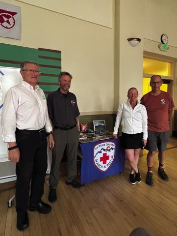 Ron Corckish (La Plata County SAR), Jim Donovan (OEM), Coral Smith (La Plata county SAR), Dale Garland (Hardrock 100 Race Director)