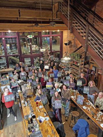 Wine and Paint Night. Photo by the Coffee Bear