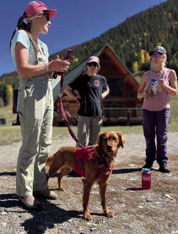 4SAW Avalanche Dog Camp- Hailey and Ripley from Sun Valley Ski Patrol train at CRAD camp. Photo credit SAS