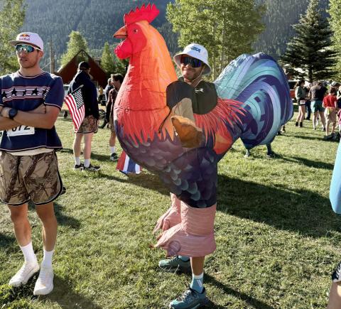 Hardrock 100's Ludo from France enjoyed the Blue Ribbon Run photo by DeAnne Gallegos