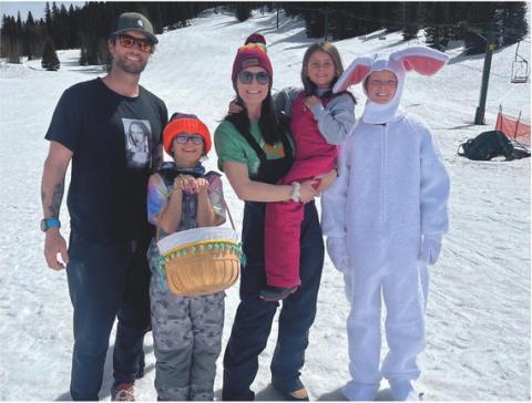 The Anderson Family and the Easter Bunny Photo provided by Misti Anderson