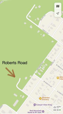 A map view of where Robert’s road will be placed