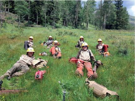 Trail workers in Bakers Park Photo by Silverton Single Track Society