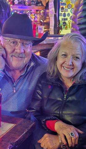George and Anna Riley celebrating the New Year photo by Alpine Tavern