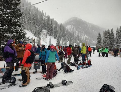 Unguided skiing at Silverton Mountain begins. Photo credit Hillary Cable