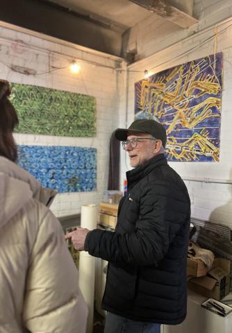 Longtime local and resident artist Phil Antonelli discussed his art medium during the tour and also sits on the Silverton Powerhouse non-profit board. Photo credit DeAnne Gallegos