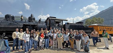The Colorado Legislature group came through Silverton on a Western Slope tour and rode the train to Silverton last week. There were Colorado State Representatives, lobbyists, chamber of commerce and other State Stakeholders. photo by DeAnne Gallegos