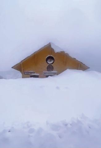 Silverton depot buried in snow. Photo by DeAnne Gallegos