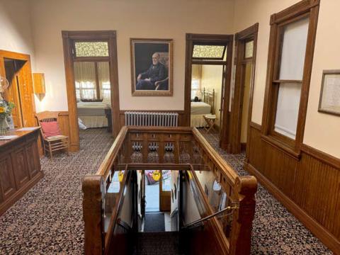 Inside Teller house.