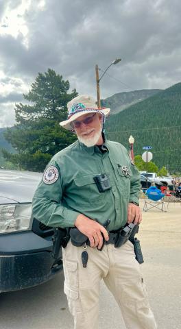 San Juan County Sheriff Bruce Conrad at the 4th of July Parade photo by DeAnne Gallegos