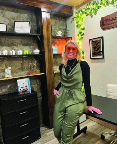 Maddie Moser in her new spa space. Photo credit DeAnne Gallegos