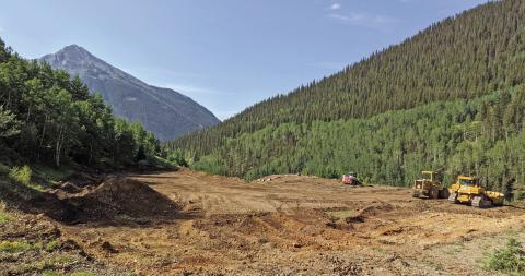 A view of the parking lot at Baker’s Park. Photo credit Silverton Singletrack Society
