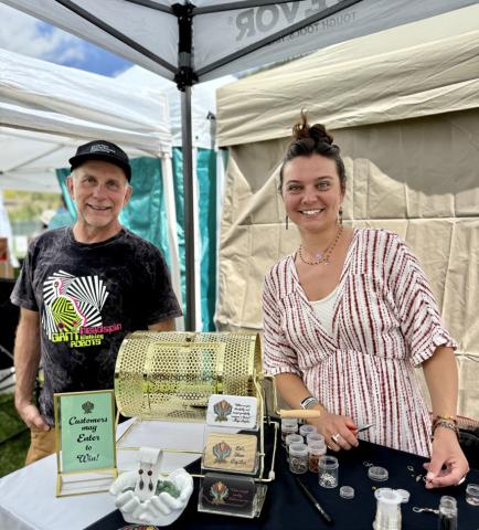 Local artists Phil Antonelli and Elizabeth Rowe both had art booths at the Silverton Creates Art Festival this last photo by DeAnne Gallegos