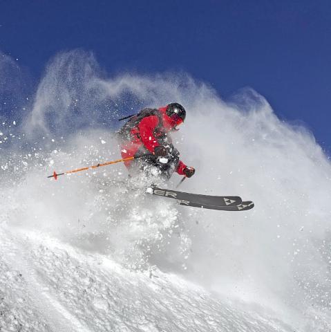 First snow for Silverton and the surrounding area, it’s already looking like an epic year for powder (Calvin Davenport skier) Photo credit Marc Kloster