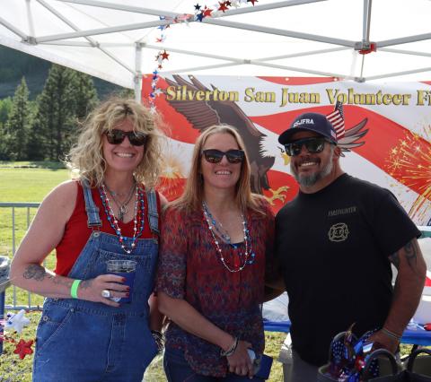 The Silverton San Juan Fire Department’s booth at the first Summer Sounds. Photo credit Phil Antonelli