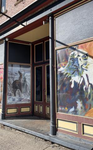 Art Through the Seasons installation on the American Legion building on 11th &amp; Greene Street is up year-round photo by SJDA
