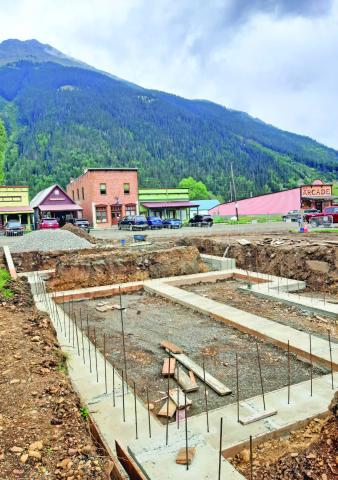 Footers were poured this week for the new Columbine Park restroom, informational center, garage, and offices. The completion date is slated for July 4, 2023. Photo Credit Town of Silverton