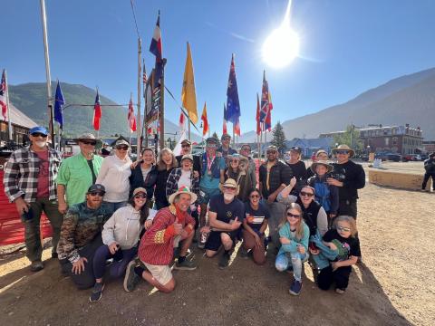 Silverton locals Celebrate local Hardrock 100 finisher Jeff Rome who came in 3rd summer of 2024. Photo credit DeAnne Gallegos