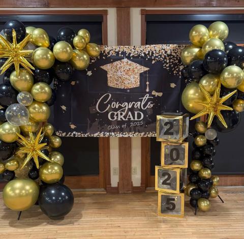 Silverton School parent Alice Rico spearheaded the efforts to throw the six graduating seniors a community party this past weekend at the Kendall Mountain community center. She said, “Honestly, just the fact that with this being a small town, it is great to see when I presented the parents and Miss B with the idea of this celebration, we all came together to pull it off. The local businesses and people who donated without hesitation were amazing!” Photo credit Alice Rico