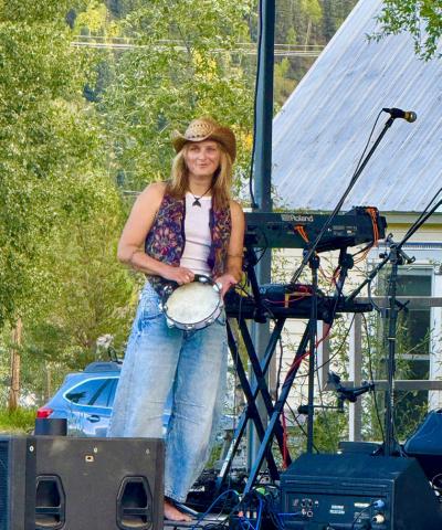 Local musician Aly Wiemken was the opening act for the Friday Summer Sounds concert photo by DeAnne Gallegos