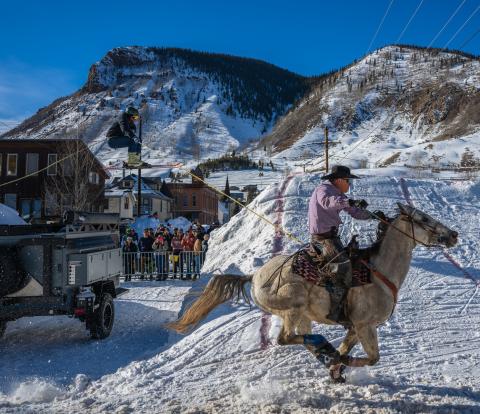 2024 Silverton Skijoring is this weekend! Photo Credit Wesley Berg