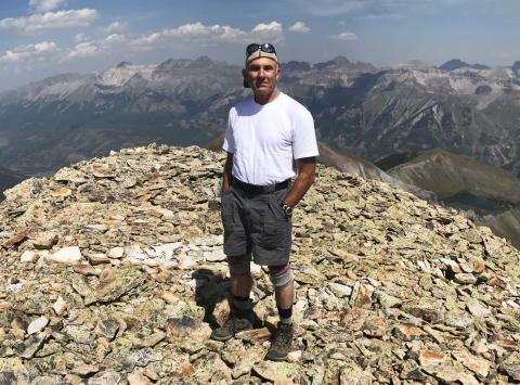 Jeff Burch high up in the San Juans
