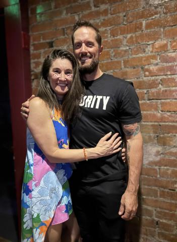Photo by DeAnne Gallegos Misti &amp; Barrett Anderson celebrate after the ATG variety show.
