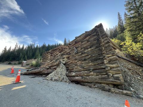 The damaged crib wall. Photo credit DeAnne Gallegos
