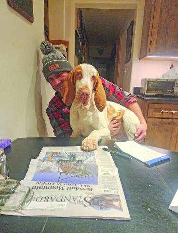 John Sites and his dog Vinny enjoying the Silverton Standard. Photo by Karen Sites