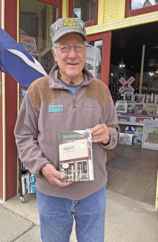 Author Bob Boeder, with his new book “Silverton Chronicles” Photo credit Katey Fetch
