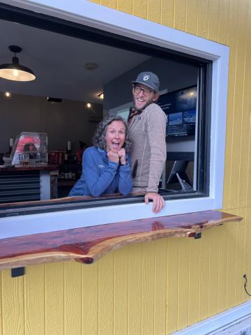 Megan and Chris Brosh opened up the west wall and added counter service to the patio of Dera Deli on 11th and Greene St. Photo credit DeAnne Gallegos