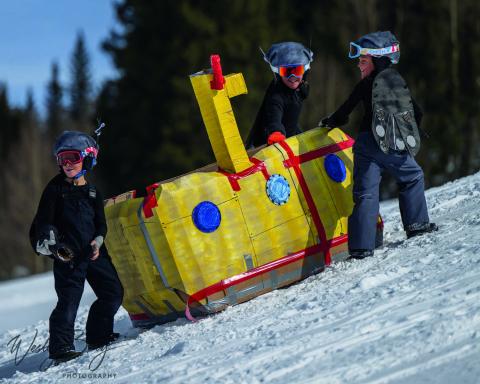 The Yellow Submarine at the cardboard derby Photo by Wesley Berg