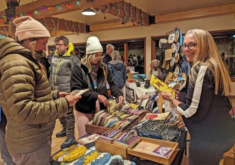Photo credit Silverton Creative District Kathy Laskey selling her handmade Haiku Moving Co goodies at the Mistletoe Market.