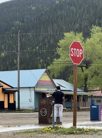 New bear proof trash cans are on each side of the corners of Blair st &amp; 12th where the Train comes in. Photo credit DeAnne Gallegos