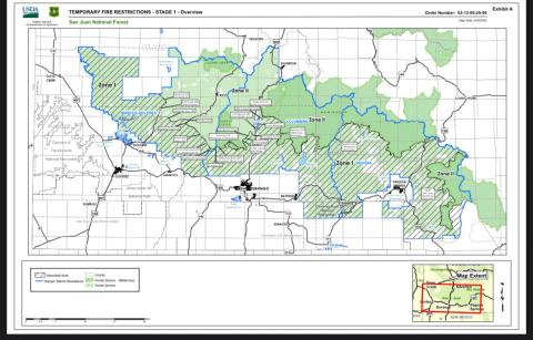 Stage 1 fire restrictions effective July 1 on San Juan National Forest