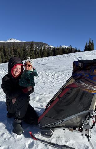 Meah and daughter Katrina Mordecai on a winter outing Photo by Meah Mordecai
