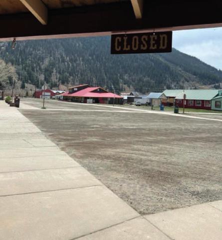 1pm on Monday looking down Blair St. Blair Street would have been filled with pedestrians if we would have had a train Photo Credit - Silverton Standard