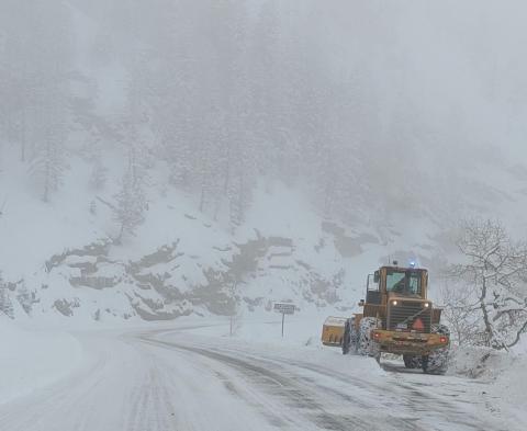 CDOT Crews out plowing highway 550 after this last snowstorm photo by Jim Gardner