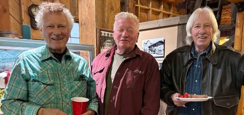 Mike Geryak, Bill Fries and Stephen Rich out at the San Juan County Veterans Musuem night Photo by Ray Dileo