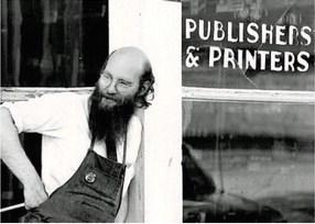 Allen Nossaman, an important factor in the early days of the Society, outside his office where he was editor and publisher of The Silverton Standard for more than ten years starting in 1963.