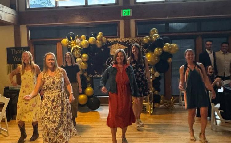 The Silverton School teachers and staff performed a choreographed dance for the graduating seniors to Michael Jackson’s Beat It . Photo credit Alice Rico