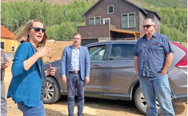Photo Credit DeAnne Gallegos State Senators and Town visiting the Anvil Subdivision